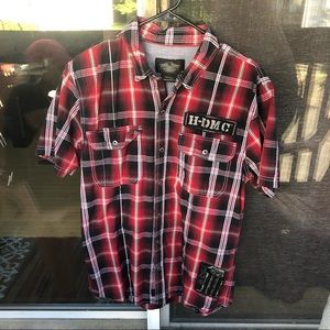“Sold”Harley Davidson Button Up short sleeve shirt